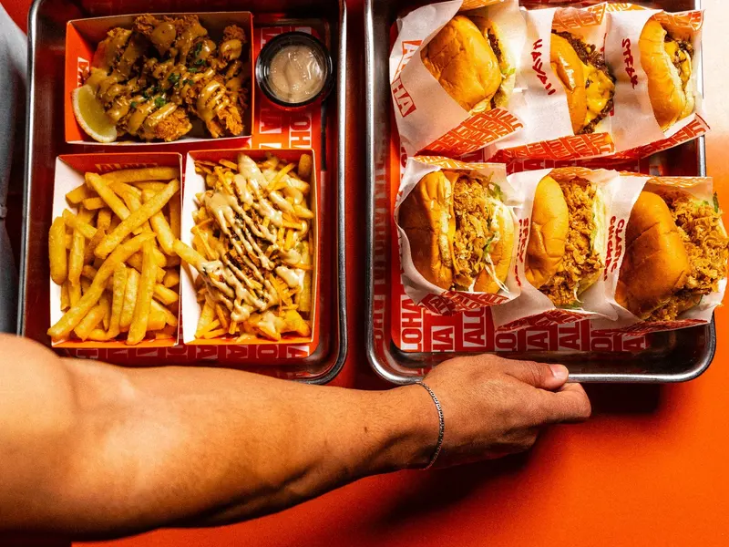 Trays of loaded fries and appetizers